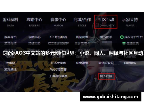 《探索AO3中文站的多元创作世界:小说、同人、翻译与社区互动》 《探索AO3中文站的多元创作世界:小说、同人、翻译与社区互动》