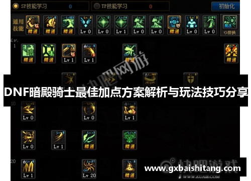 DNF暗殿骑士最佳加点方案解析与玩法技巧分享